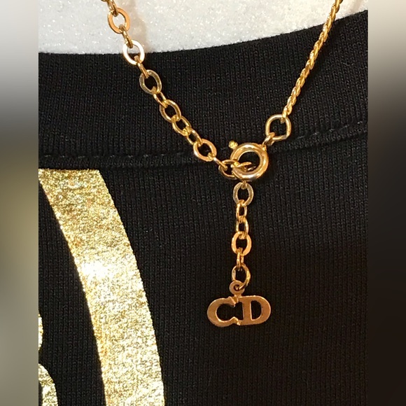 DIOR CD Logo Gold Necklace 15”-17” 😍🔥❤️ - Picture 17 of 17